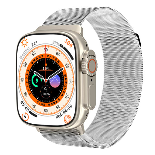 iOsuite Ultra Smart Watch - Silver Stainless Steel…