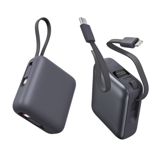 Compare iOsuite mini size Power Bank 10,000 mAh PD 22.5W Fast Charging with Type C cable and Lightning cable and 1*USB C Port  Grey at KSA Price