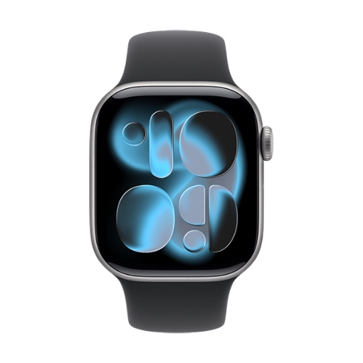 Compare Apple Watch Series 11 GPS 42mm Space Grey Aluminium Case with Black Sport Band  ML at KSA Price