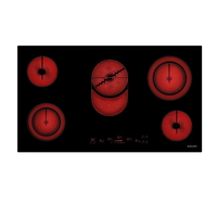 Compare Glem gas builtin electric hob, 88 cm, 5 eyes, full safety, black, GTH96 at KSA Price