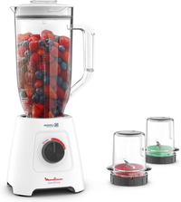 Compare Moulinex Blendforce XL Jar Blender 600 Watts, 2.8 L., Grinder and Chopper, White, LM458127 at KSA Price