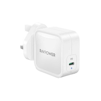 Compare RAVPower RPPC112 GaN PD Pioneer 61W Wall Charger UK White at KSA Price