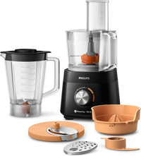 Philips Food processor 750 Watts, Black, HR7302/90