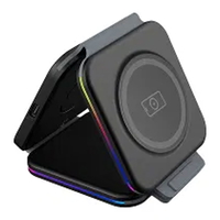 Compare Baykron Foldable Wireless 3In1 Charger Black at KSA Price