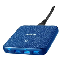 Compare Anker Charger 65W 4 ports 1 USBC 3 USBA Blue at KSA Price