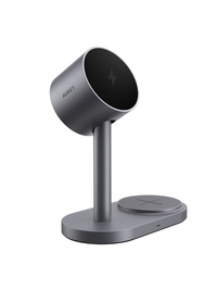 Compare Aukey MagFusion 2 in 1 Wireless Charging Station 25W, Gray  LCMC213GY at KSA Price