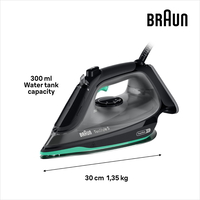 Braun Steam Iron, 0.3L, 2700W, Black, BRSI5277GR