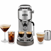 Compare DeLonghi Espresso Coffee Machine, 1.1 L, 1450W, Silver – DLEC890.M at KSA Price