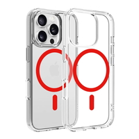 Dviced Magsafe iPhone 16 Pro clear case, Red