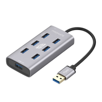 Promate 7-in-1 Aluminium USB Hub with USB-C…