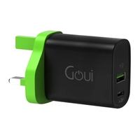 Compare Goui Wall Travel Charger 20 Watts 2 Ports Black at KSA Price