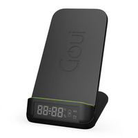 Compare Goui Bot Stand Wireless 15W Clock Alarm Stand Black at KSA Price