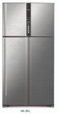 Compare Hitachi Refrigerator, Top Freezer, 21.2 Cu.ft, Silver  RV805PS1KV1BSL at KSA Price