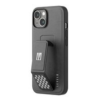 Compare Levelo Morphix Gripstand Iphone 14 PU Leather Case Black at KSA Price