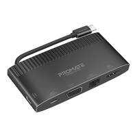 Compare Promate 6in1 USBC Hub with 4K HDMI VGA 100W Black at KSA Price