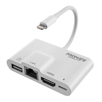 Compare Promate 4in1 Multimedia Hub with Lightning Connector Black at KSA Price