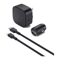 Compare Aukey Kit 20W+MFI C Lightning 1.2M + 30W Car Charger Black at KSA Price