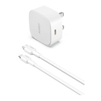 Compare Aukey Charger 20W + MFI USBC To Lightning cable 1.2M White at KSA Price