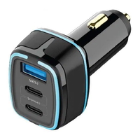 Compare Porordo 105W Dual PD MultiPort Quick Car Charger Black at KSA Price