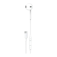 Compare Porodo Mono Earphone with TypeC Connector 3 Button White at KSA Price