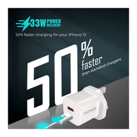 Compare Promate 33W Power Delivery GaN Fast™ Charging Adapter White at KSA Price