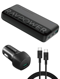Compare Ravpower, Combo P.B 20K PB1229, Car Charger VC1017, Cable CB1021 at KSA Price