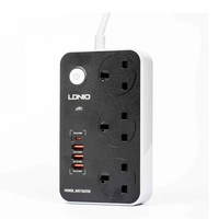 Compare LDNIO Extension 3 Power Sooket + 3 USB + 1 port PD 3M Black at KSA Price