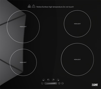 Compare Xper Builtin Electric Ceramic Hob, 55.3 cm, 4 Burners, Touch, Black – XPVC600BT at KSA Price