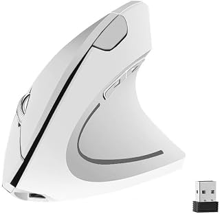 Compare SACOMP  Wireless Vertical Gaming Mouse Ergonomic Mouse Optical 800 1200 1600 DPI 6 Buttons Gaming Mouse For Computer Laptop Mouse Gamer WirelessWhite at KSA Price