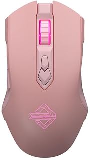 Compare SACOMP  Ajazz Aj52Pro RGB 2.4G Wireless Gaming Mouse ReСһаrɡеable Bluetooth Computer Mouse 4800 DPI Gamer Mice for Laptop Notebook PC Pink SA at KSA Price