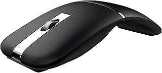 Foldable Arc Wireless Mouse with USB Receiver, Bluetooth…