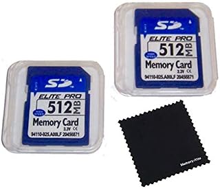 Compare 2 Pack 512mb Memory Cards Compatible with 512 MB SD Cards, 2 Pack Memory Cards and Cases wBuilt to Last! Microfiber Cloth, Compatible with All SD Devices at KSA Price