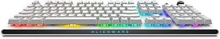 Compare Alienware AW920K QWERTY Trimode Wireless Gaming Keyboard, Cherry MX Red, Durable PBT Keys, AlienFX RGB Backlight 16.8M Colors, Battery Life 110h, Lunar Light at KSA Price