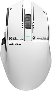 Compare DAREUs A980PRO% 8Khz Wireless Wired Mouse TriMode AIM750 30000 DPI ReСһаrɡеable TFT Display for PC Laptop Gamer WHITE at KSA Price