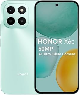 Compare HONOR X6c, Unlocked Mobile Phones, 6.61Inch 120Hz Eye Comfort Display,6+128GB, 50 MP AI UltraClear Camera,Extreme Drop&Water Resistance,Android 15,Ocean Cyan at KSA Price