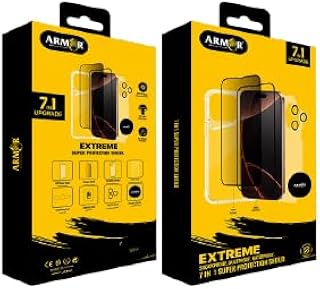 Compare 7 in 1 Full Body Protection Kit compatible with iPhone with Clear Glass Screen Guard Privacy Film Back Cover Case Camera Shield Car Magnet and Install Tools at KSA Price