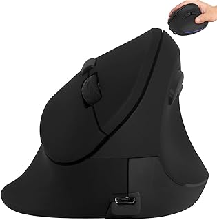 Compare Wireless Mouse Ergonomic Vertical Mouse for Large Hands Rechargeable Big Quiet Silent Ergo Blue LED Light 3600DPI Carpal Tunnel Comfortable Cordless Mice for PC Laptop Computer Macbook Office Gift at KSA Price