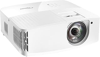 Compare Optoma UHD35STx Short Throw True 4K UHD Gaming and Home Entertainment Projector | 3,600 Lumens for LightsOn Viewing | 240Hz Refresh Rate and UltraLow 4ms Response Time at KSA Price