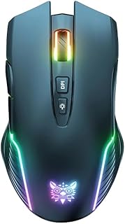 Compare ONIKUMAs 6400 DPI Wireless Gaming Mouse Breathing LED Optical USB 7 Buttons Pink Esport Gamer Computer Mice for Laptop PC CW905 Black at KSA Price