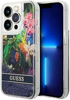 Compare CG Mobile Guess for iPhone 15 Pro Case  HC Liquid Glitter Case with Charms Pattern  AntiScratch  Drop Resistant  Shockproof  Full Slim Bumper Protection Back Cover for iPhone 15 Pro 6.1"  Blue at KSA Price