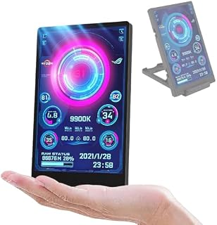 Compare Mini Monitor Display Screen, IPS Full View USB Computer Accessory for Industrial Data, Support 360 Degree Rotation at KSA Price