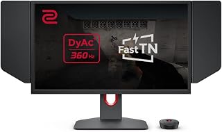 Compare BenQ Zowie XL2566K 24.5 Fast TN in 360Hz Gaming Monitor, Motion Clarity DyAc, 1080p, XL Setting to Share, Custom Quick Menu,Shield, Smaller Base, Adjustable Height and Tilt, Black at KSA Price