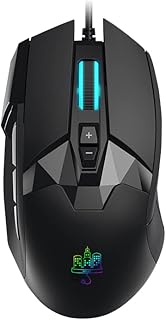 Compare MOJO Pro Performance Silent Gaming Mouse  Wired Gaming Mouse w 9 Programmable Buttons including Sniper rapid fire key, 12000 DPI, 1000 Hz, Force Adjustable Buttons, Custom Gamer Profiles, and more at KSA Price
