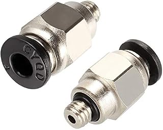 Compare 2pcs PC4M5 M6 Pneumatic Connector OD 4mm Thread M5 M6 Air Fittings for Hotend Extruder 24mm PTFE Tube 3D Printer Part 3D Printing Accessories Color : PC4 M6 Through at KSA Price