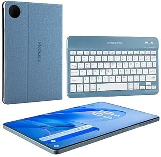 Compare Memorex 10.1” Android 14 Tablet with Keyboard & Case | MTAB10L | 128GB Storage | 4GB RAM | FHD IPS Display | Metal Body | Bluetooth Keyboard Bundle Blue at KSA Price