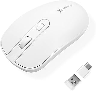 Compare X9 Performance USB C Mouse Wireless with USB and Type C Receiver  Great Cordless MultiDevice Mouse  2.4G RF White USB Type C Wireless Mouse for MacBook ProAir, Apple Mac, iMac, Laptop, PC Computer at KSA Price