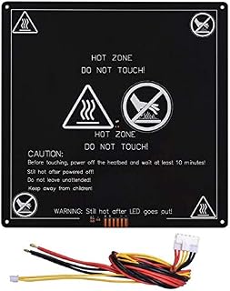 Compare MK3 Heatbed 220x220x3.0mm PCB Heated Bed 12V Sound Insulation Cotton Sticker Aluminum Foil with Cables VS MK2B 3D Printer Parts 3D Printing Accessories Color : with Cables at KSA Price