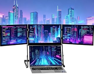 1080P Tri-Fold Laptop Extended Monitor,15.in Laptop…