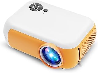 Compare Portable Movie Outdoor Projector Supports 1080P and 100'' Display, Slide Projector for Outdoor Movies 1800 Lumens Mini Projector for Home Theater Use Color : Yellow at KSA Price
