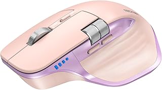 Compare TECKNET Wireless Mouse, Bluetooth Mouse BT5.35.0 & 2.4G Rechargeable Ergonomic Optical Mouse with 6 Adjustable DPI, Side Scroll, USB A Receiver, 7 Buttons, Wide Compatibility  Pink & Purple at KSA Price